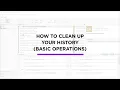 How to Clean Up Your History Basic Operations