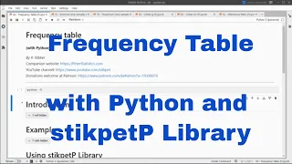 Python - Frequency Table with stikpetP