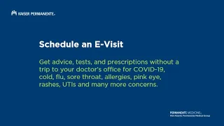How to Schedule an E-Visit Kaiser Permanente Mid-Atlantic