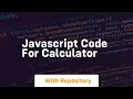 javascript code for calculator