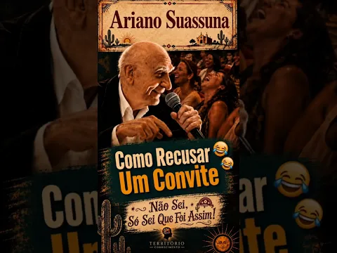 Ariano Suassuna 😂 Como Recusar um Convite | Os Causos Engraçados #arianosuassuna #humor #comedia