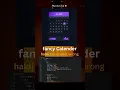 Ultimate Modern Calendar Design 2024 HTML CSS JavaScript Tutorial Dark UI Animations