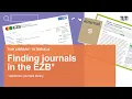 Finding journals in the EZB