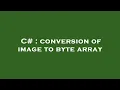 C conversion of image to byte array