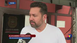 Viatura da PM é atingida por carro que disputava racha em Blumenau