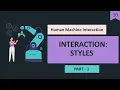 HMI - Interaction Styles
