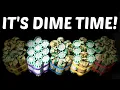 50 ROLLS OF DIMES FROM 5 DIFFERENT BANKS LET S SEE WHAT WE CAN FIND