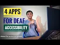 4 Apps for Deaf Accessibility Tips for deaf Accessibility at work English in ISL