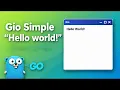Gio Tutorial 1 Simple Hello World window