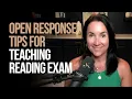 Open Response Tips for Teaching Reading Exam Kathleen Jasper