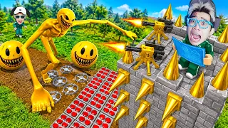Kita Bikin Pangkalan untuk Bertahan Hidup Dari Serbuan BOS VERITY ROBLOX!!!