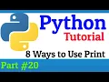 Print Function in Python 8 Ways to Use Print In Python Python Tutorial for Beginners