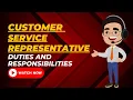 Customer Service Representative Duties And Responsibilities