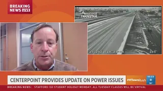 Winter storm Texas update CenterPoint gives update on power outage in Houston area