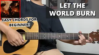 let the world burn chris grey guitar tutorial no capo easy chords for beginner 