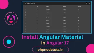 How to install Angular Material in Angular 17 How to Install Angular Material in VS Code