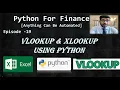 Python for Finance Tutorial Episode 19 Vlookup and Xlookup in Excel Using Python and Pandas