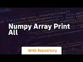 numpy array print all