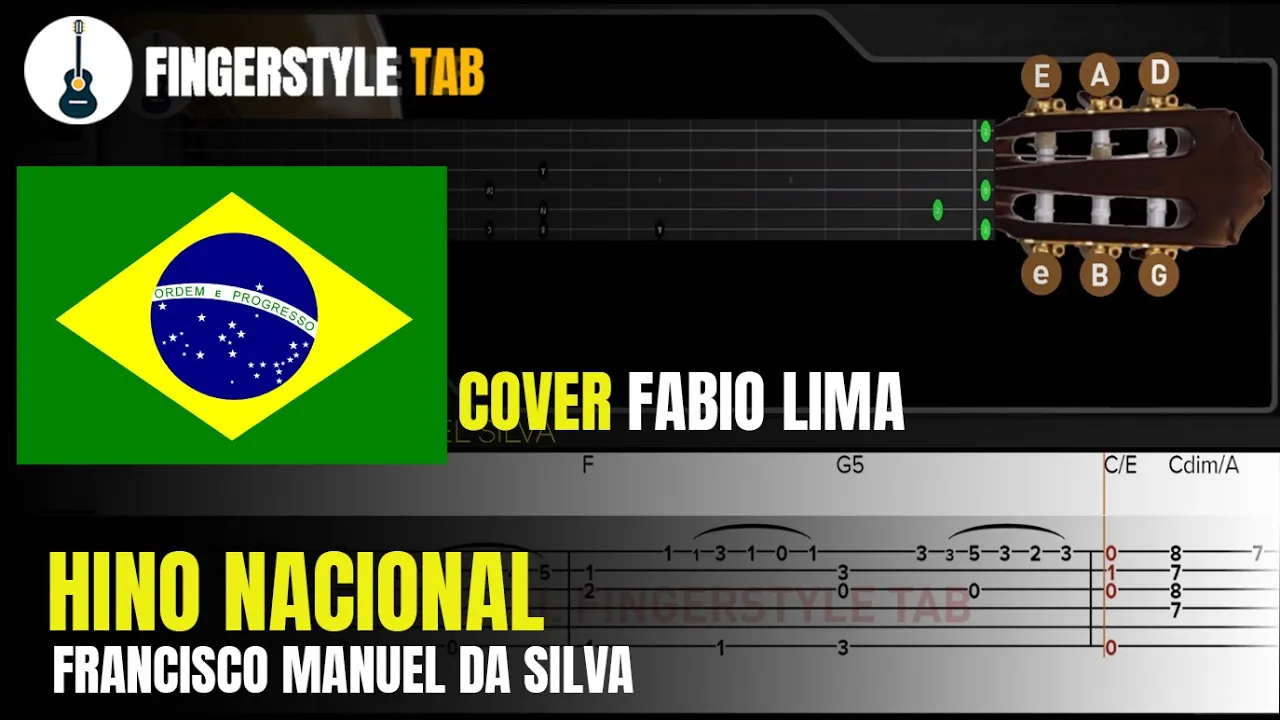 HINO NACIONAL - Arranjo Violão Clássico + Tablatura (Cover: Fabio Lima) HINO NACIONAL - Arranjo Violão Clássico + Tablatura (Cover: Fabio Lima)