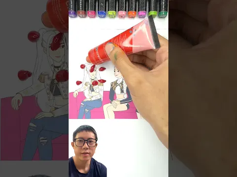 Anh tô màu tranh Huntrix #trending #trendingshorts #trendingvideo #shorts #shortsviral #viralshorts