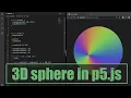 How to draw a colorful 3D sphere with circles in p5 js Coding Project