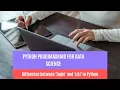 Difference between Tuple and List in Python Tutorial for beginners Hindi