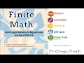 Finite Math - Solving System of Linear Equations using a Matrix