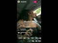 tattedupholly yamz on live IG rolling up that stickie and singing in the car