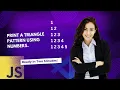 Print a Triangle Pattern Using Numbers in JavaScript