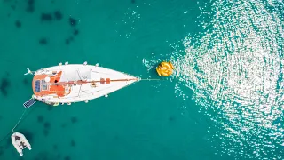 BOAT LIFE a day on anchor in GREECE | couple travel Sailing Ep. 15