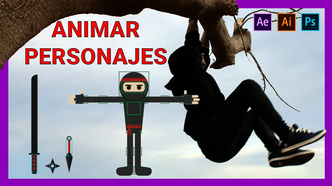 🐱‍👤 TUTORIAL after effects ANIMAR PERSONAJE 🐱‍👤