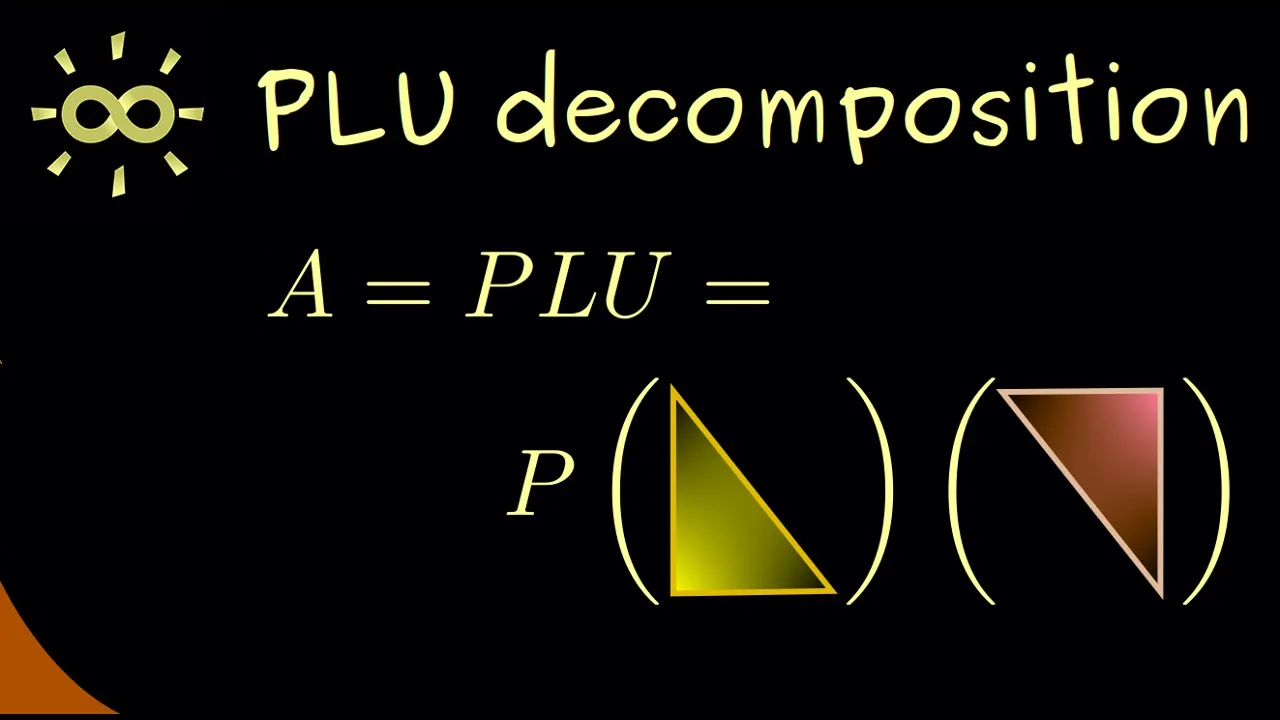 PLU decomposition - An Example [dark version]