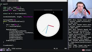 Coding an Analog Clock in C
