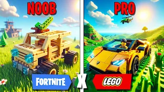 NOOB vs PRO vs HACKER de VEHÍCULOS en FORTNITE x LEGO