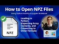 NPZ Files How to Load NumPy Compressed Data Arrays in Python