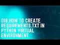 How to create requirements txt file in virtual environment in python