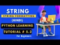 Python String Formatting Tutorial Format Method Modulo Operator By wecoder