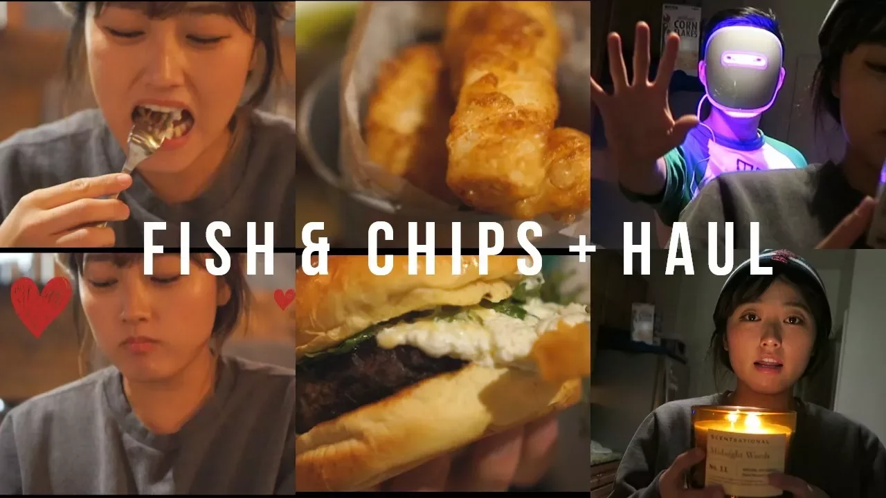 [foodvlog #13] Fish&Chips + Lamb Burger + TJ Max Haul!