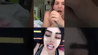 لایو ساک زدن بادمجون رها دوجنسه ساک زدن رها 