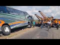 Lagu Dua Derek Evakuasi Bus Skap 211, Rombongan Bupati Mepintas Di Tkp Insident Laka Bus 