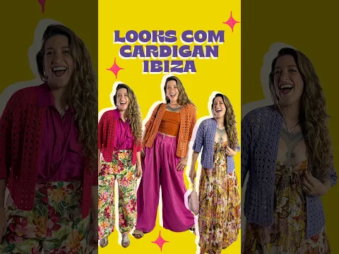 Tem look de Cardigan Ibiza pra todos os gostos 😍 #crochet #cardiganibiza #fyp