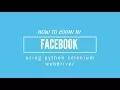 Facebook login using python selenium webdriver Python Selenium Webdriver