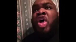 Black man screaming