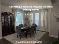 Dining Room Reset Modern Organic Neutral Makeover - New Rug TWOPAGES Curtains