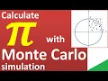 Calculate PI with Monte Carlo Simulation - Python Example Code-