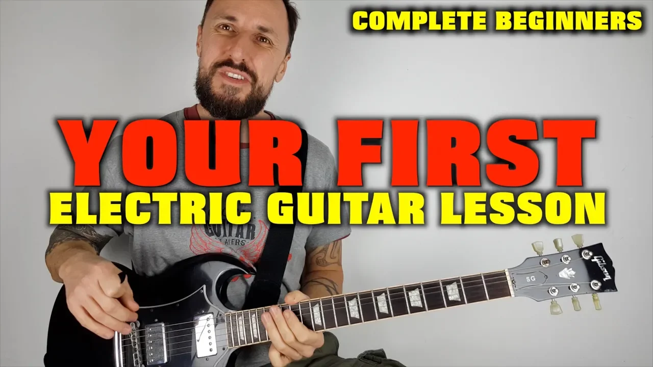 First Electric Guitar Lesson Complete Beginners