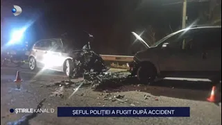 Stirile Kanal D - Seful politiei a fugit dupa accident. | Editie de seara