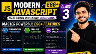 Modern JavaScript ES6 Class 03 Exponentiation Default Parameters Rest Spread Operator