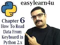 keyboard input in python 2 x Python 2x reading data from user reading data from keyboard
