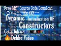 Dynamic Initialization of Objects Using Constructors C Tutorials for Beginners